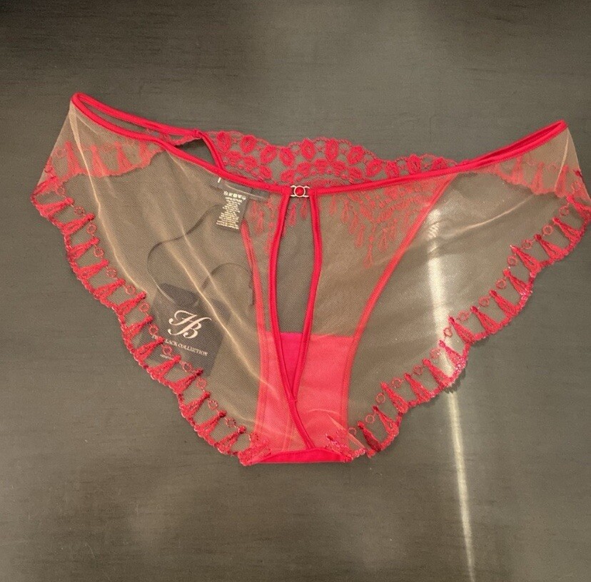 Honey Birdette Ruby Raspberry Brief Panty Size XL