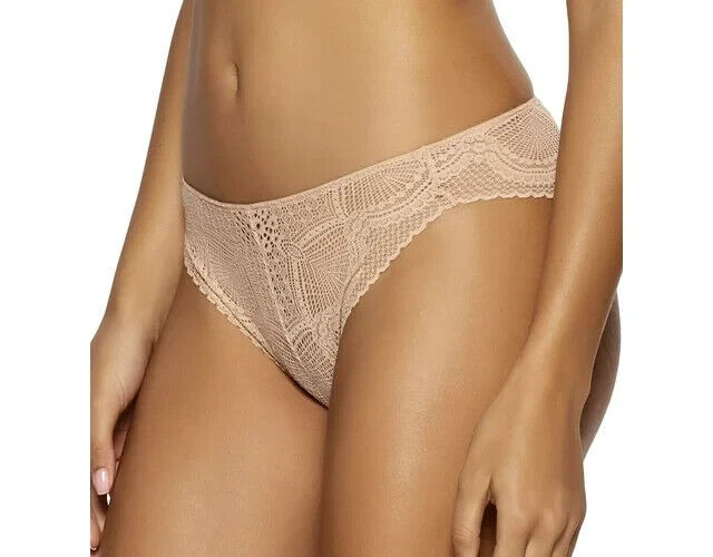 Panties Finesse Hi Cut Brazilian Comfort Underwear Size L/XL Nude by Felina