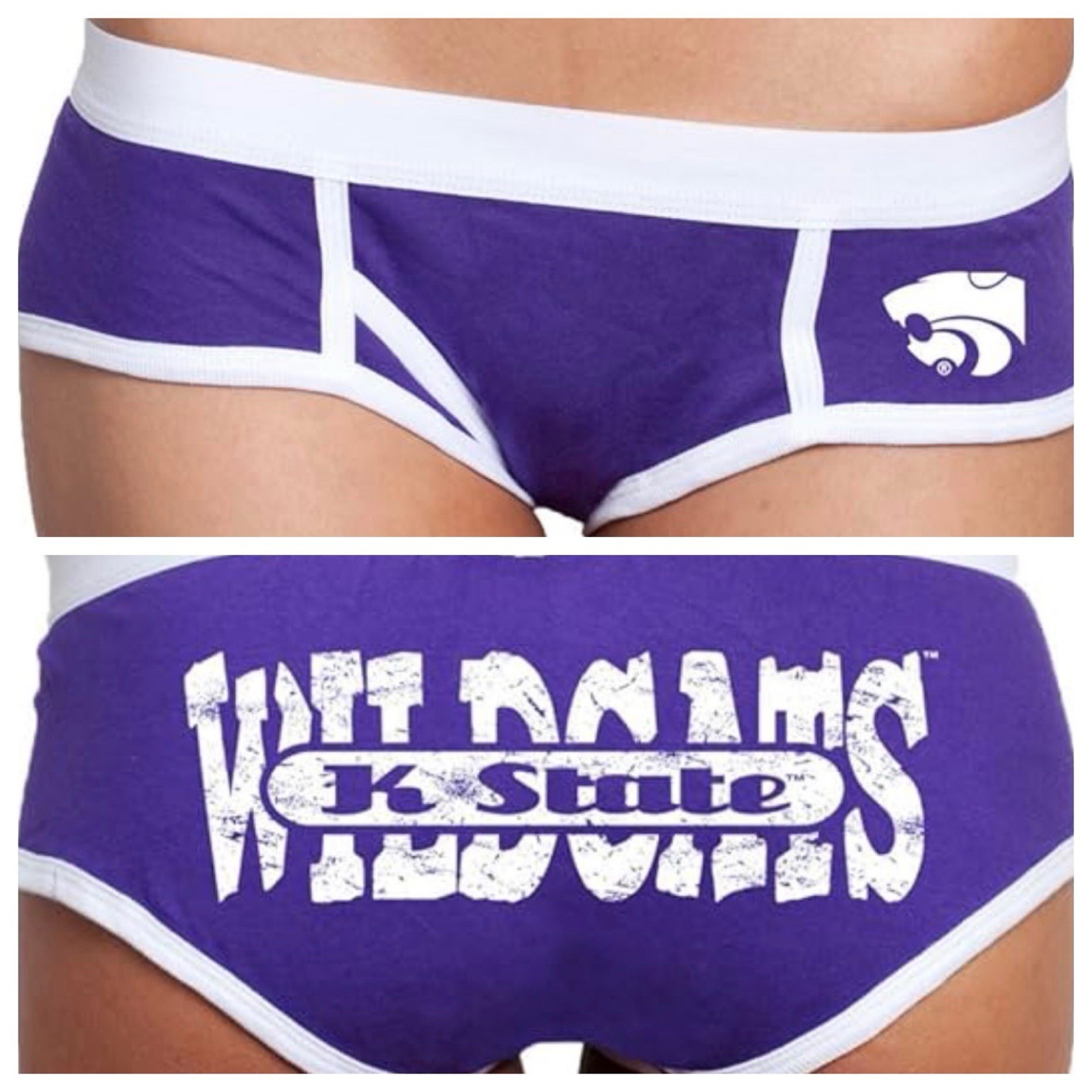 NWT KANSAS STATE UNIVERSITY KSU College Logo Panty Boy Shorts Underwear XS
