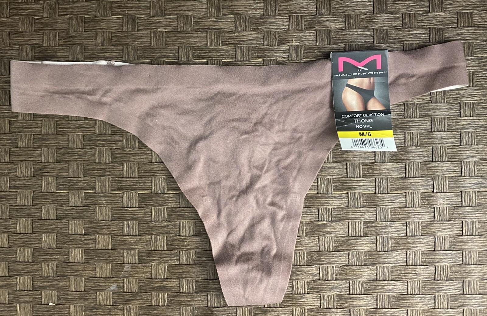 MAIDENFORM Comfort Devotion Spicy Bronze Seamless Thong Panty Women M/6