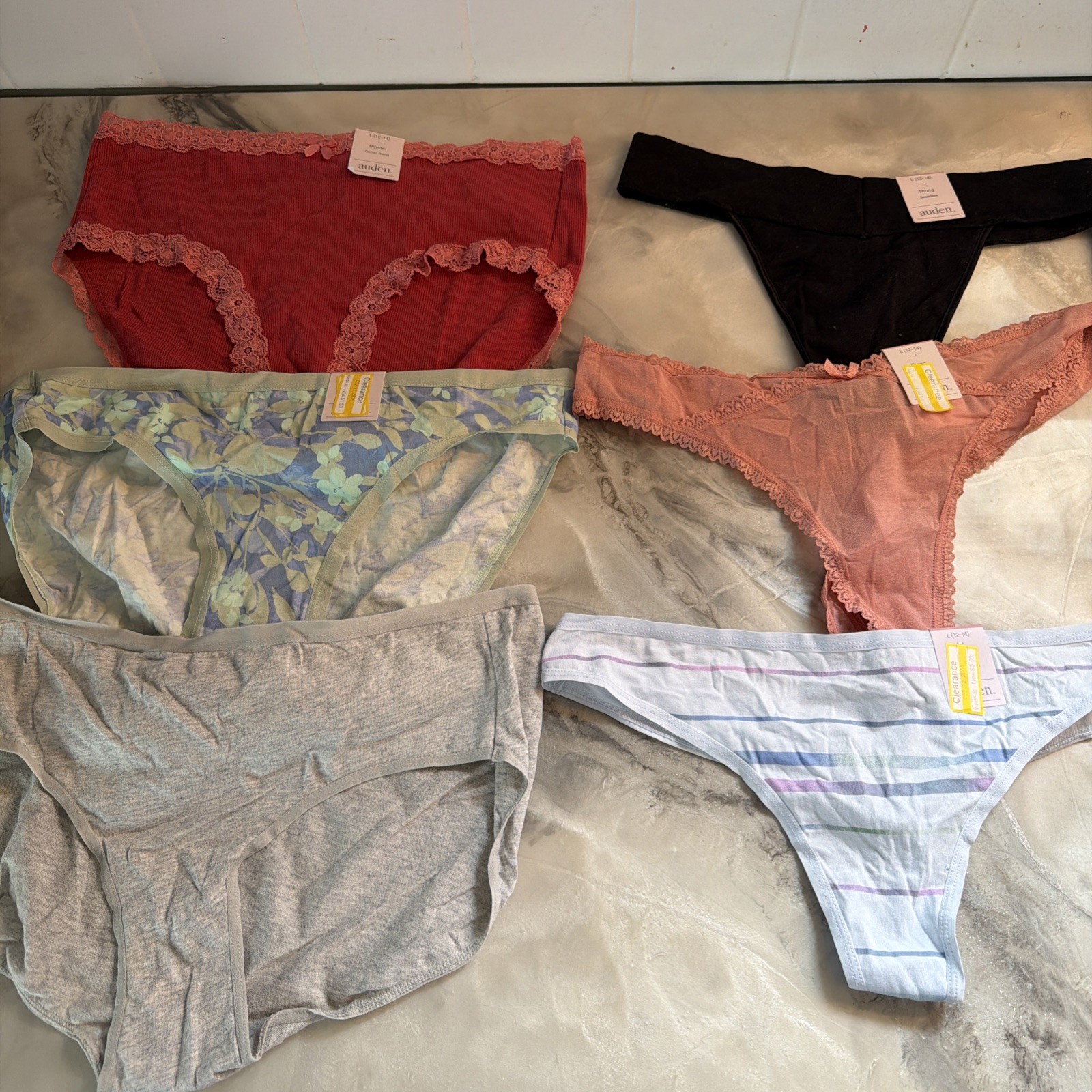 Auden Panties Woman’s Large Lot Of 15 NEW