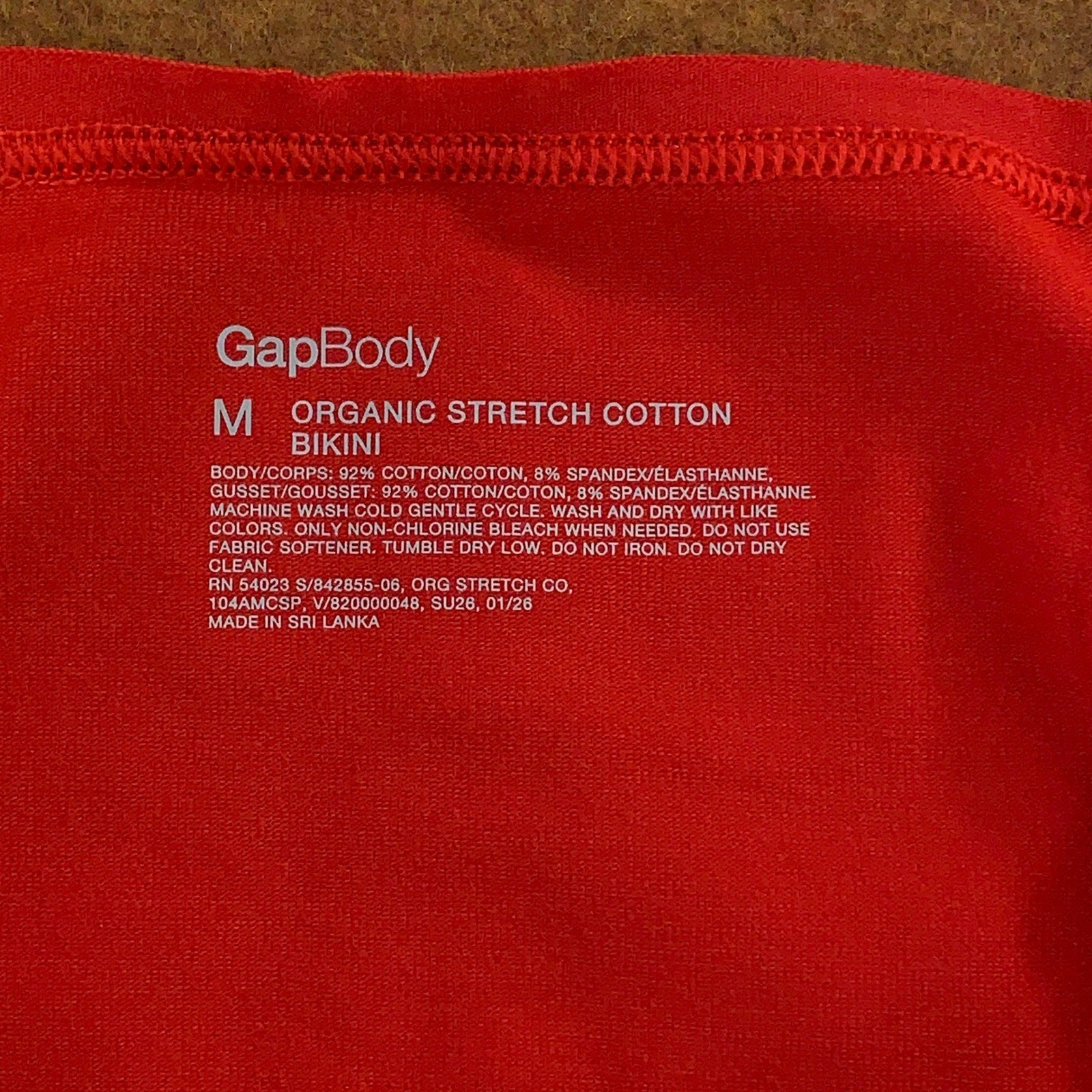 GapBody Women Medium Multicolor Organic Cotton 3 Pack Bikini Underwear NEW