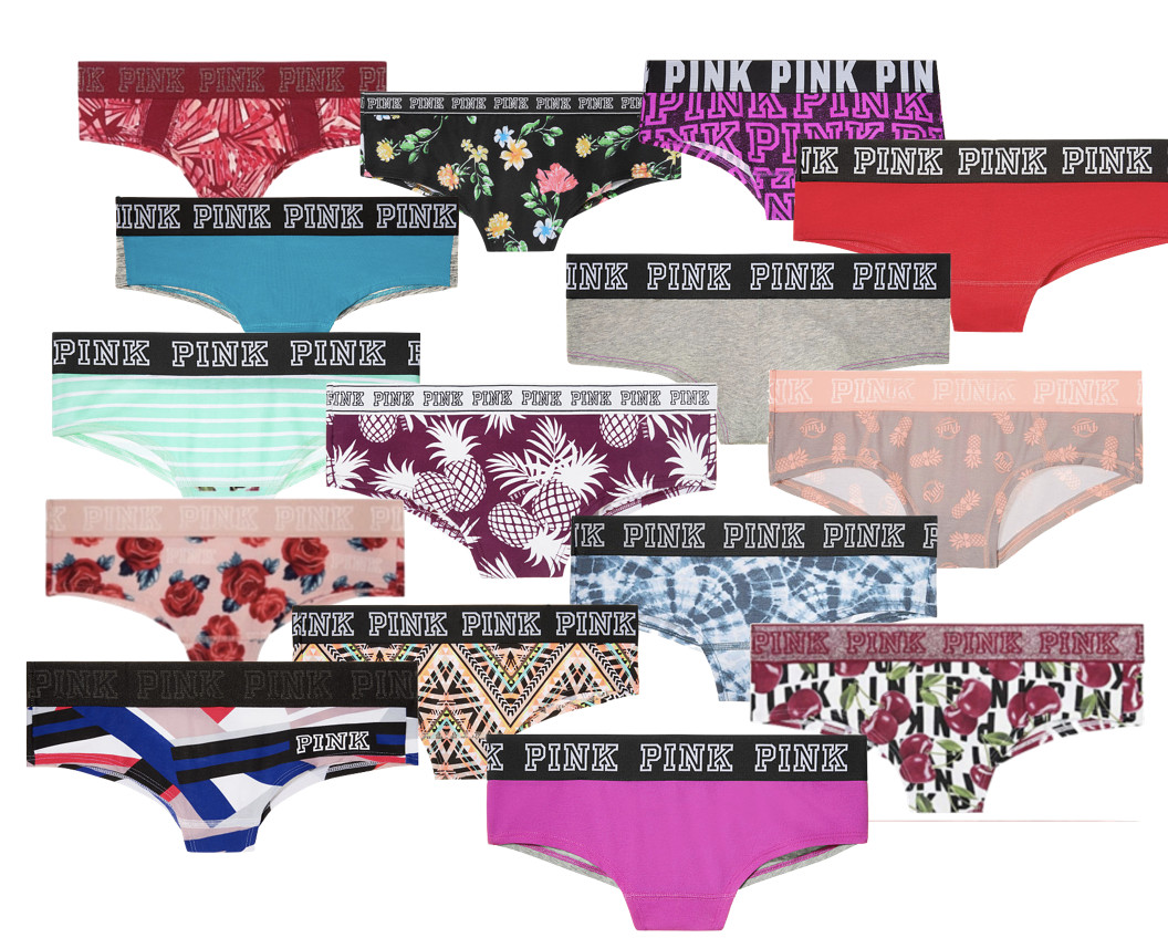 Victoria’s Secret PINK Variety Mixed Logo Cheekster Panty, Set of 2