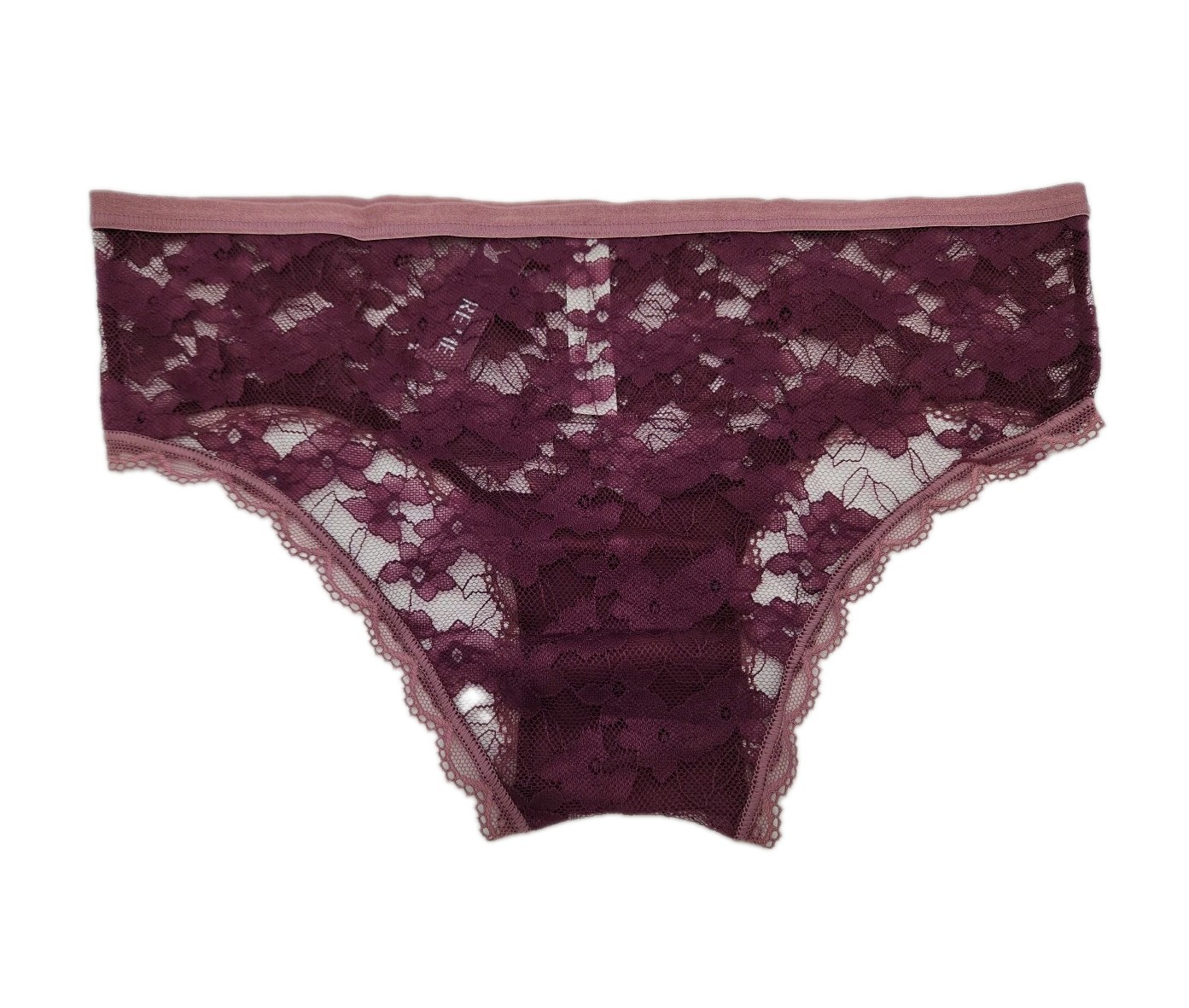 Set Of 2 Adore Me Women’s Size Medium Burgandy Cheeky/Thong Floral Lace Panties