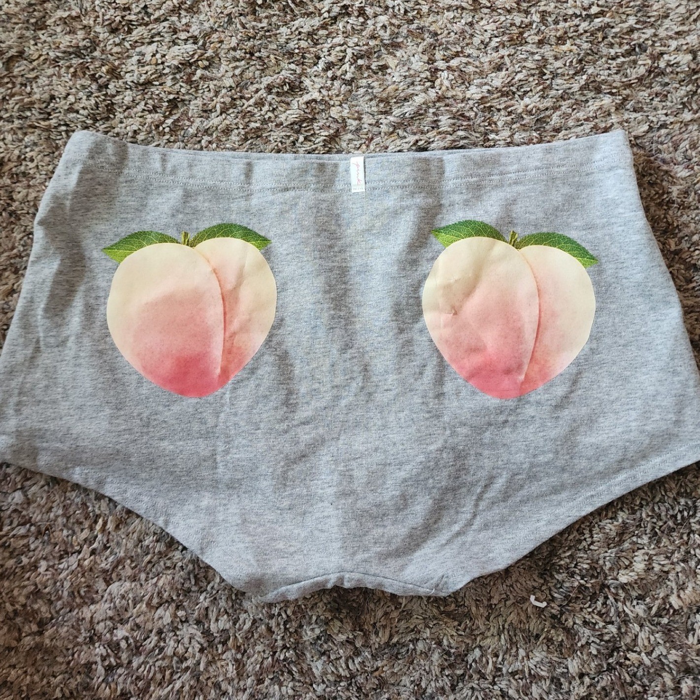 VS PINK Grey Peach Graphic Boyshort Panty NWT XL 2021