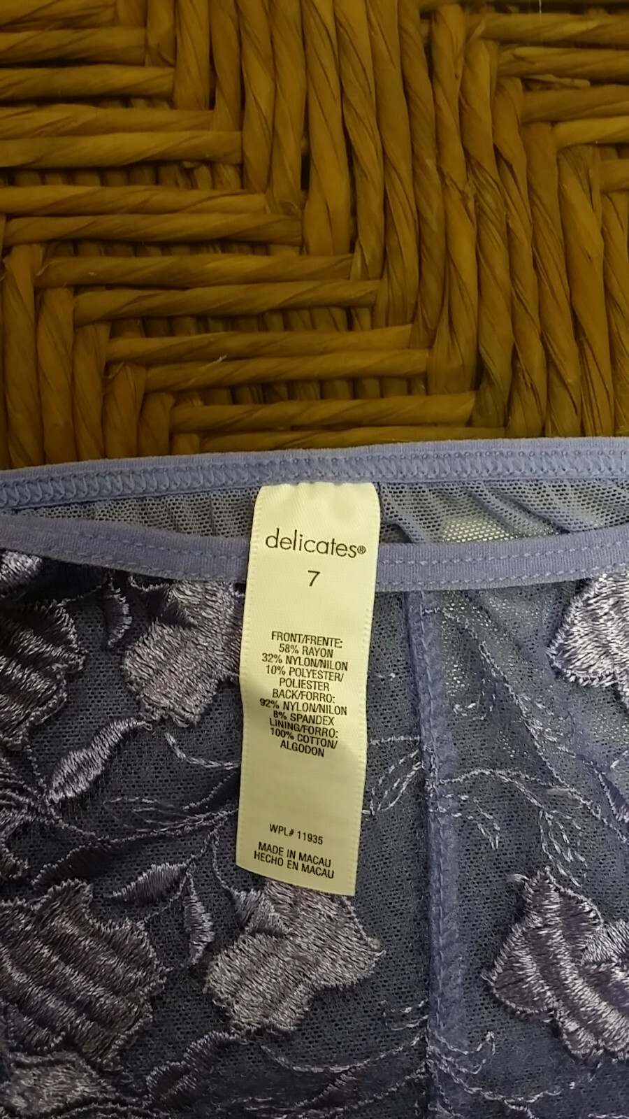 Vintage Delicates Aqua String Bikini Panties, Size 7, Soft, Silky