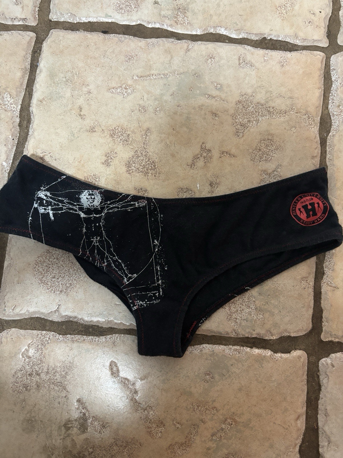 Vintage Y2K Hustler University College Of Boyology Booty Shorts Panty Medium
