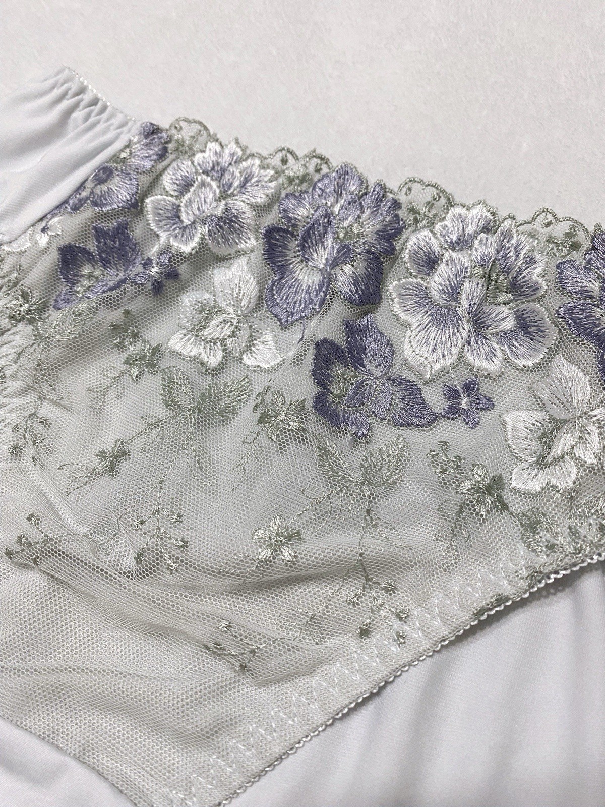 Set Of 4！US-S/JP-L Japanese Brand High Quality Floral Embroidery Nylon Panties