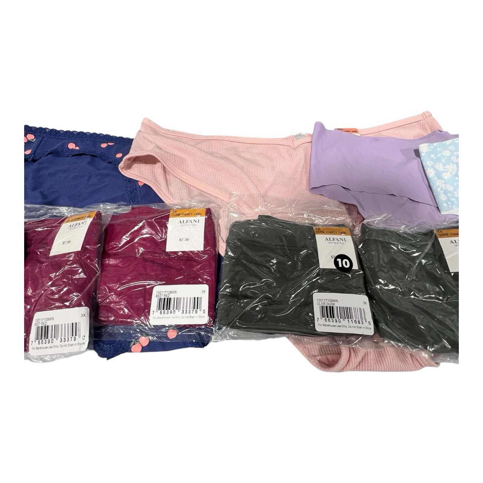 LOT OF 12 PANTIES UNDERWEAR MISC Fabrics MACY BRANDS JENNI SIZE 3XL XXXLARGE NEW