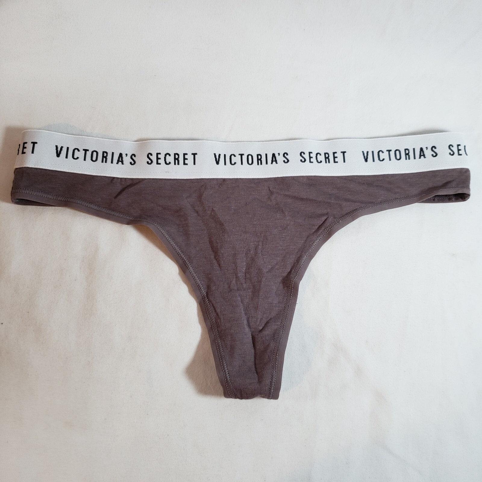 Victoria’s Secret Thong Large Mauve Purple Signature Band Cotton Blend