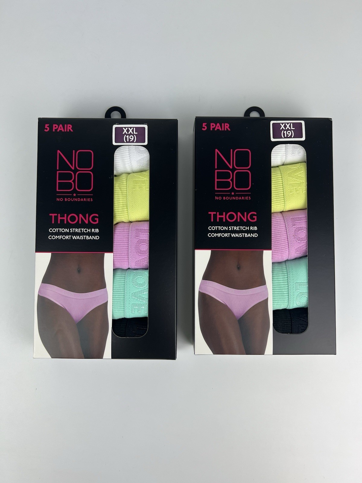 NEW LOT Of 2 NO BOUNDARIES Women’s Thong Panties Size XXL (19)