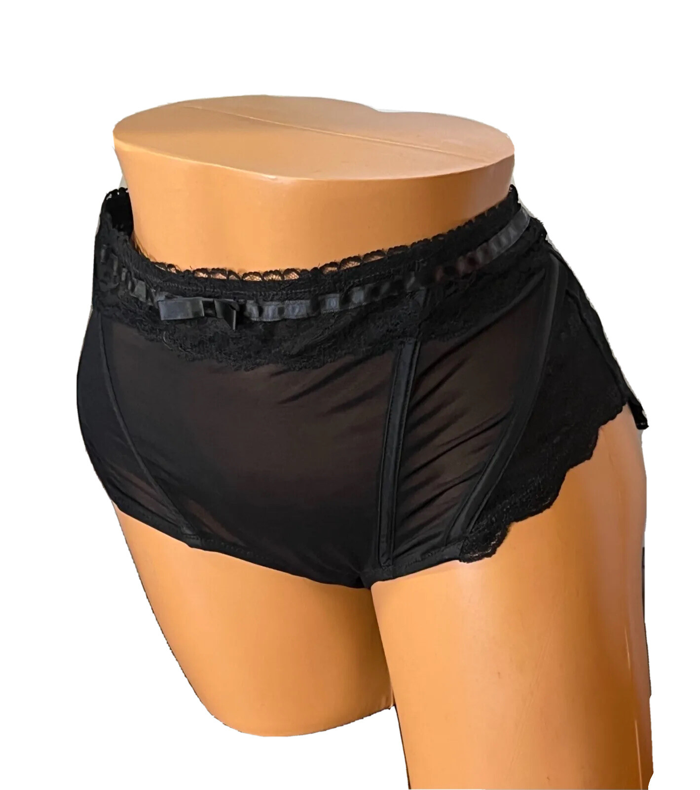 Victoria’s Secret Corset Panty Medium Black High Waisted Boned