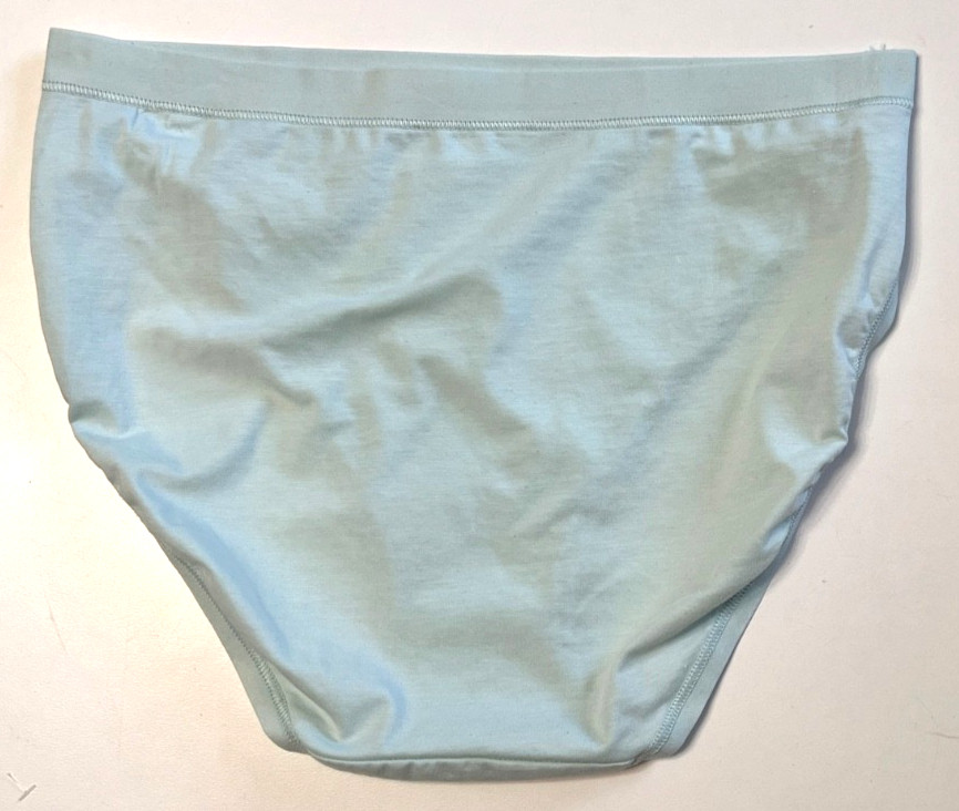 Wacoal MEDIUM (Size 6) Understated Cotton Hi-Cut Panty NWOT 879362 Pastel Blue