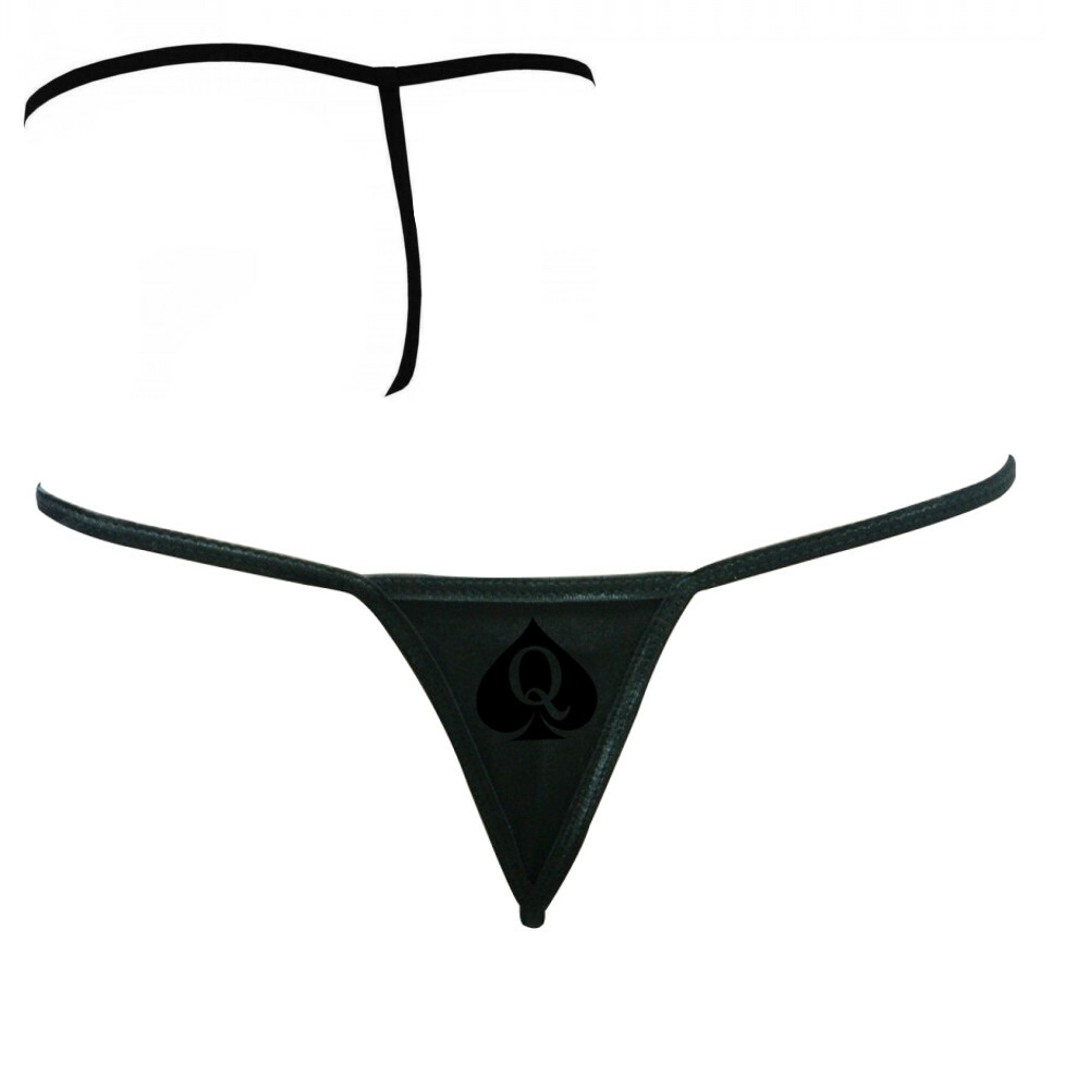 SEXY BBC Black Queen of Spades G-String Thong Hotwife Swinger Lifestyle Cuckold