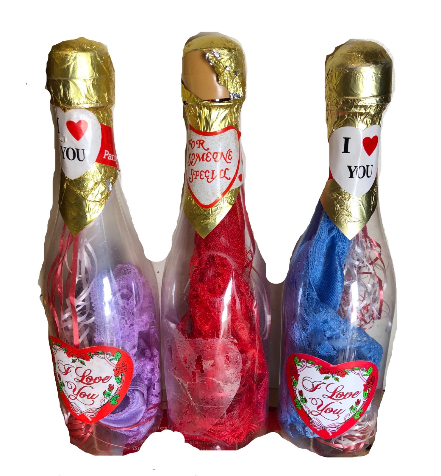 Red Roses Panties in a bottle _ Lingerie Underwear – Many Colors