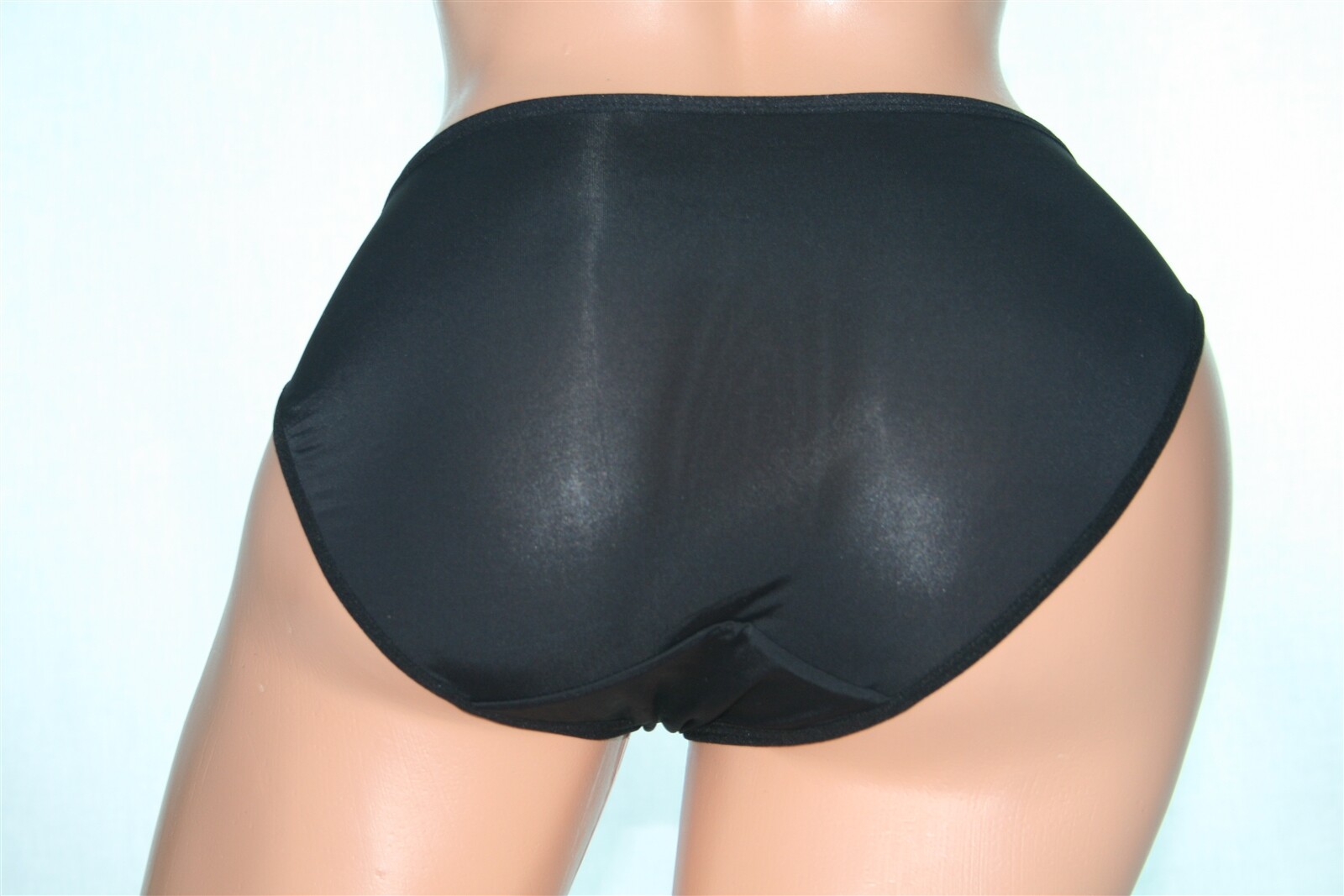 Black Hi-Cut Brief Panty That is a Bit Shiny Size S