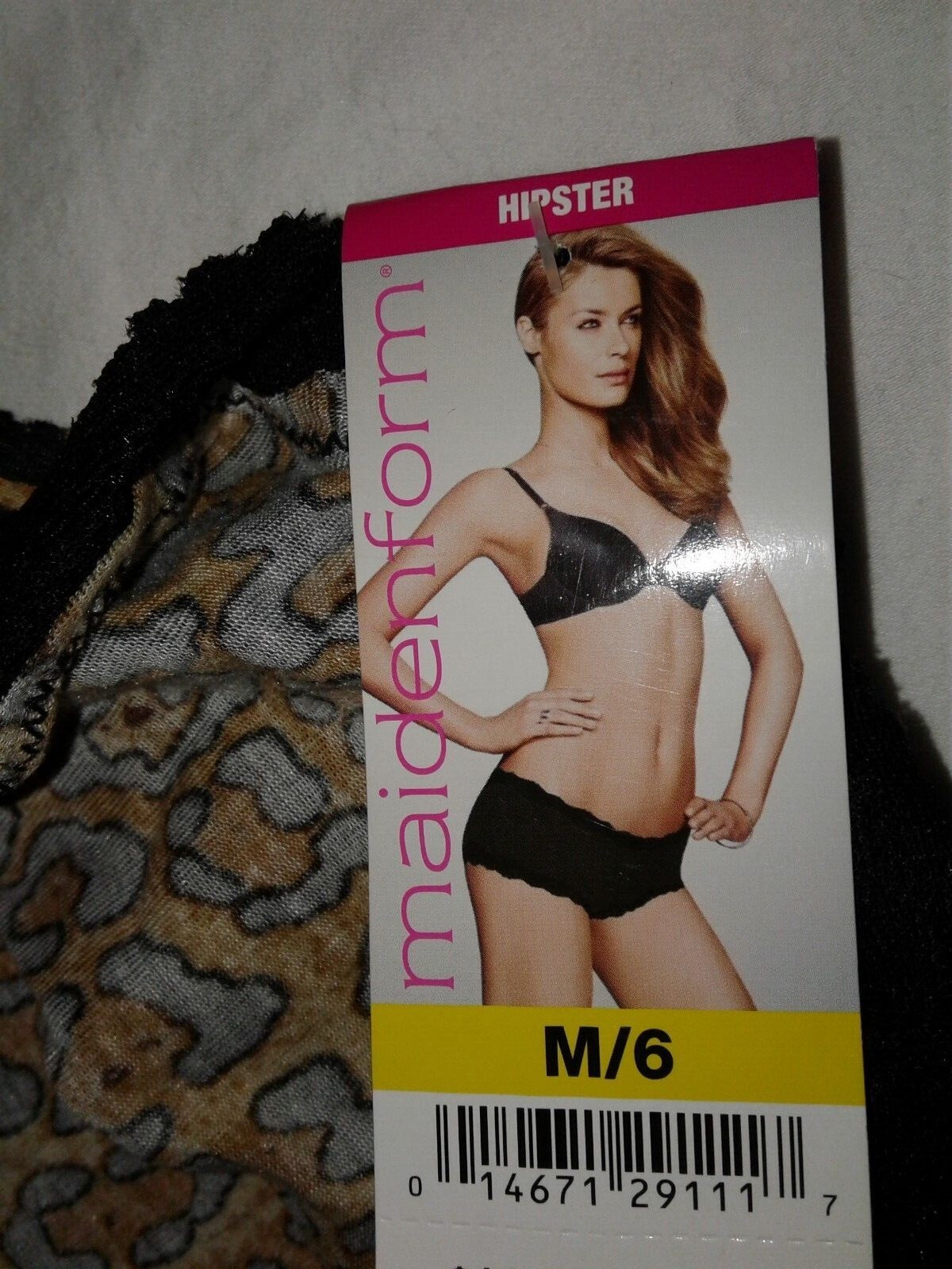 NEW Set of 3 Hipster Boy Short Panties w Lace • Leopard, Hot Pink, Beige • 6 MED
