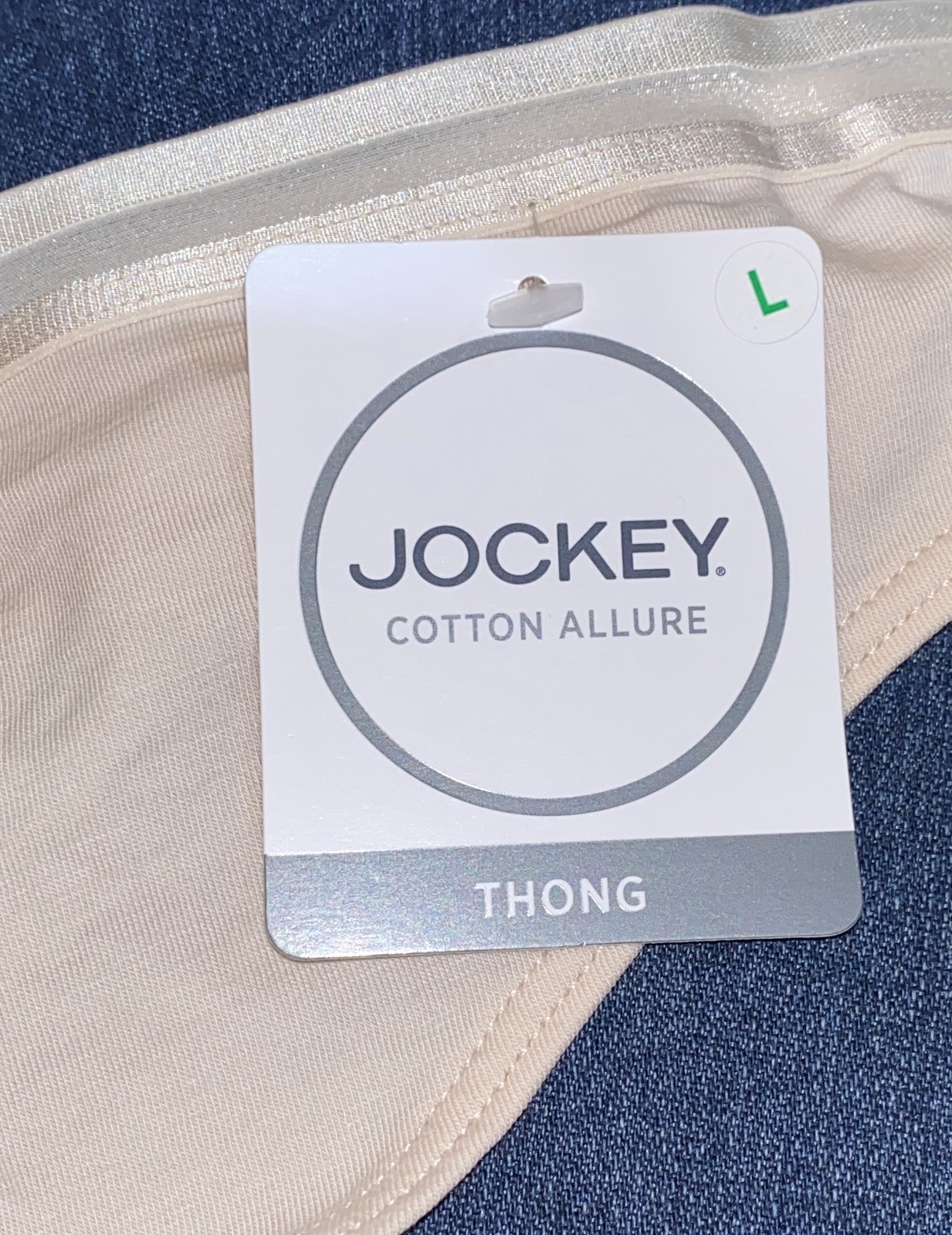 JOCKEY Supima Cotton Allure Light NUDE Thong Panty Womens S 5 M 6 L 7 XL 8 XXL 9