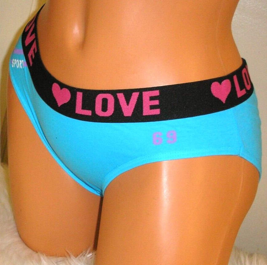 Love 69 Sport Blue Bikini Panties Lingerie, XL / XXL Adult Gift