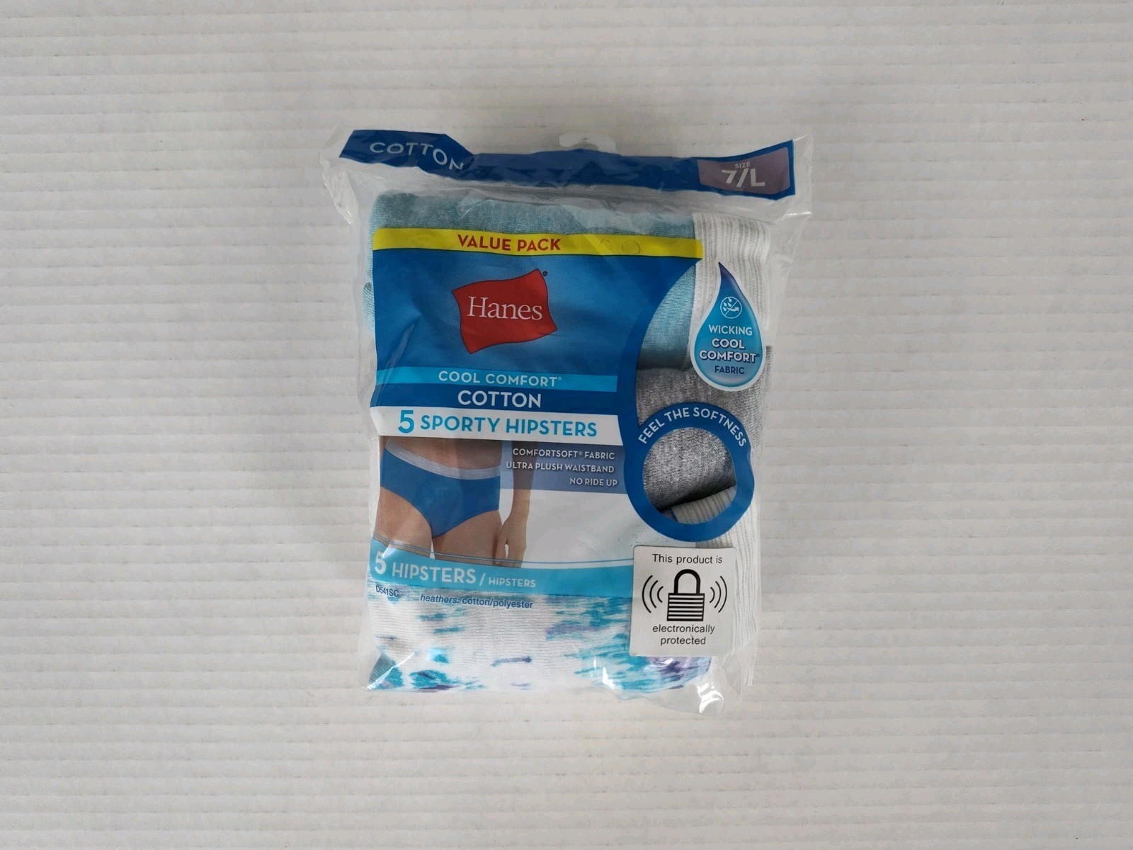 Hanes Cool Comfort Womens Sporty Hipsters 5ct Size 7 / Large Underwear