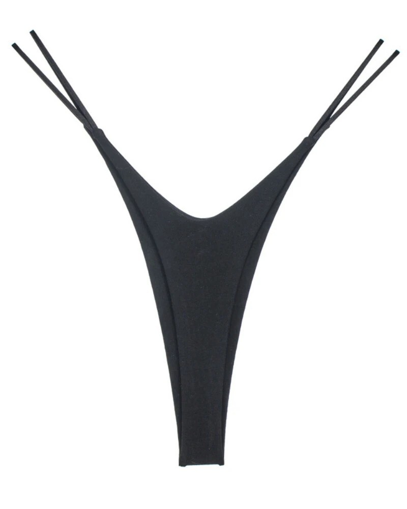 Women Sexy Cotton Hip Lifting G-String High Cut Thong High Rise Seamless Bikini