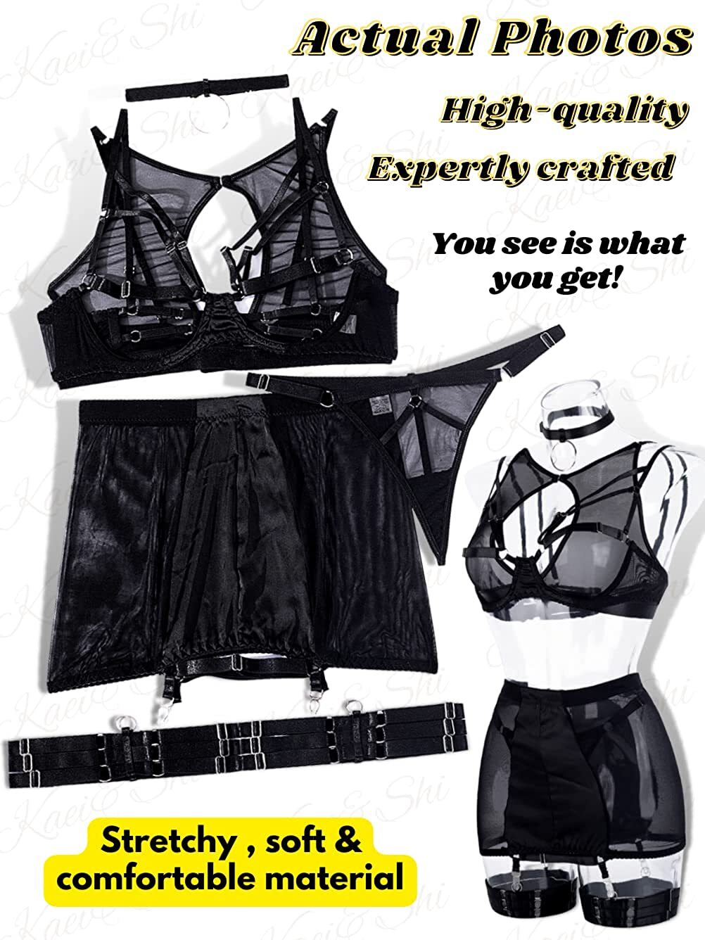 Women’s Sexy Lingerie Sleepwear Babydoll Underwear Lace Dress G-String Nightwear