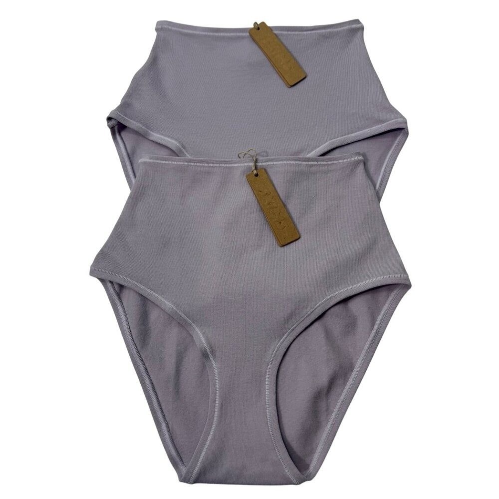 SKIMS Cotton Jersey Full Brief Lot of 2 Iris Mica XS