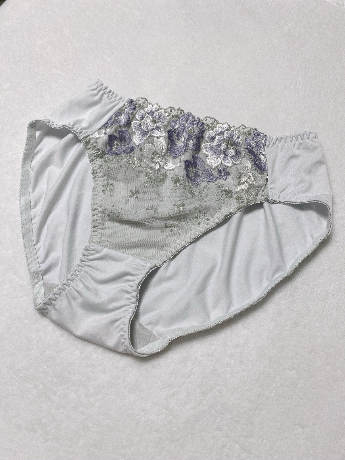 Set Of 4！US-S/JP-L Japanese Brand High Quality Floral Embroidery Nylon Panties