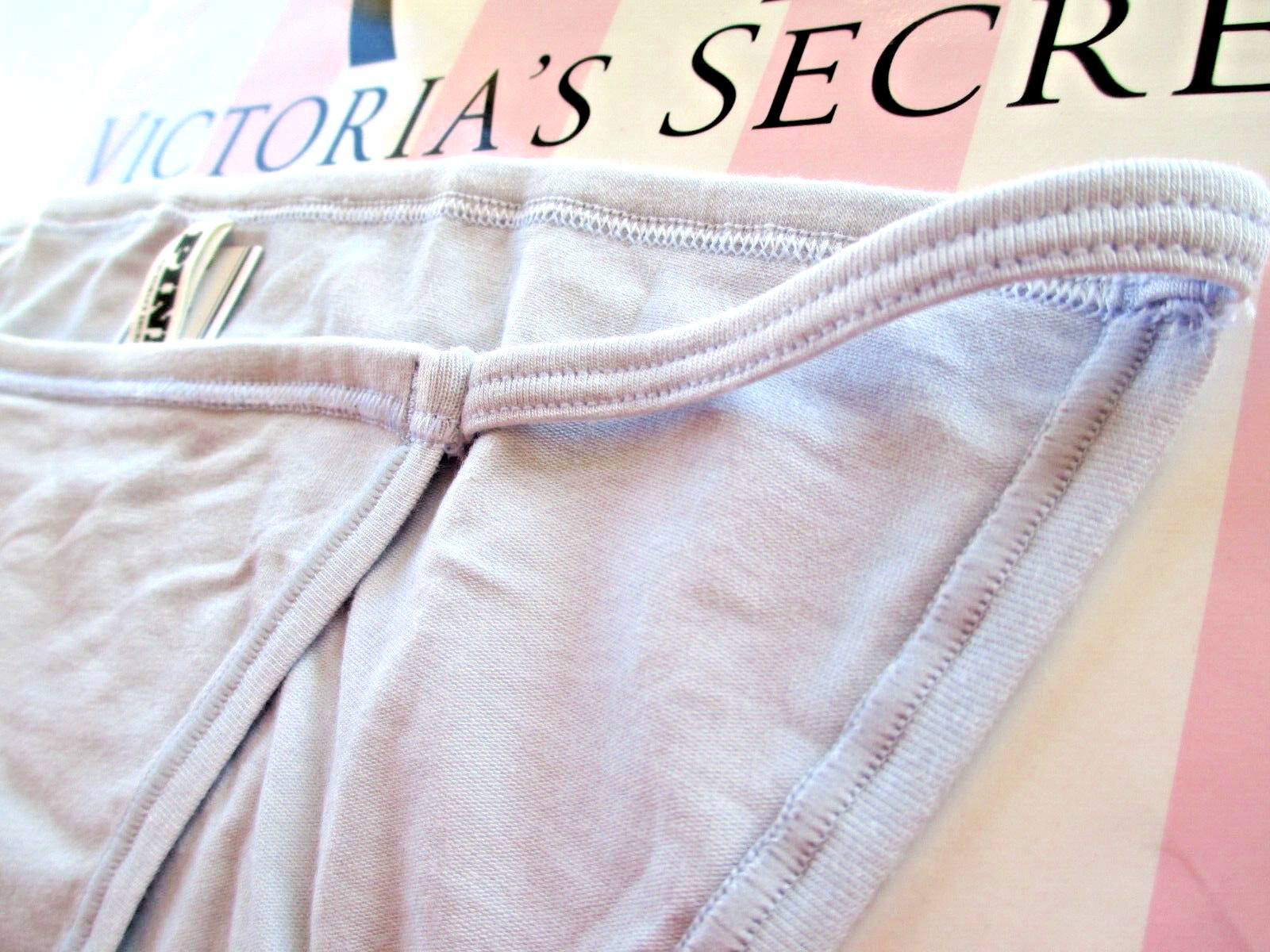 VICTORIA’S SECRET PINK Cotton String Bikini Panty S M L XL Blue NWT Hydrangea VS