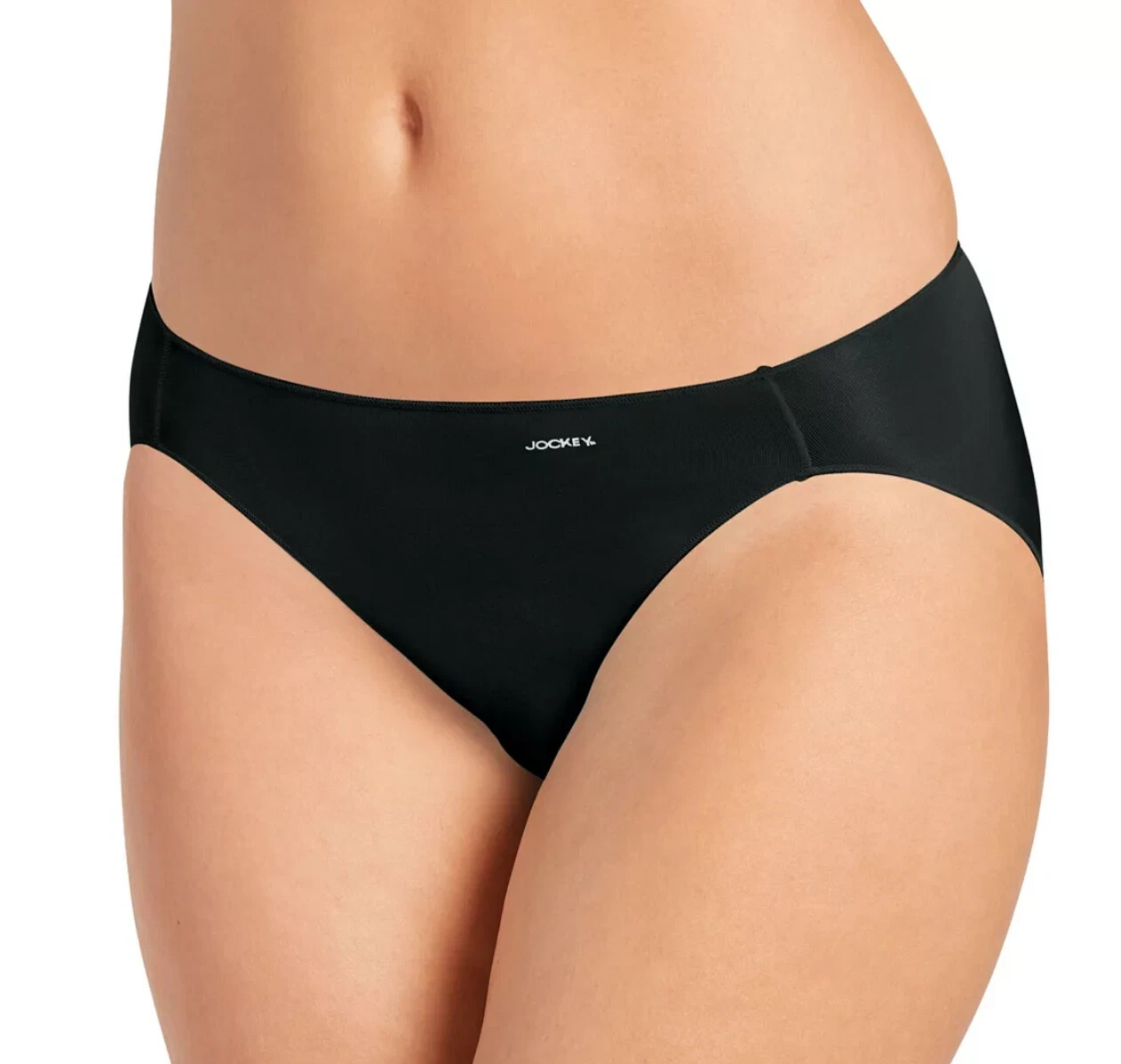 Jockey Black No Panty Line Tactel Hi Cut Panty Women’s Size 6 L111414