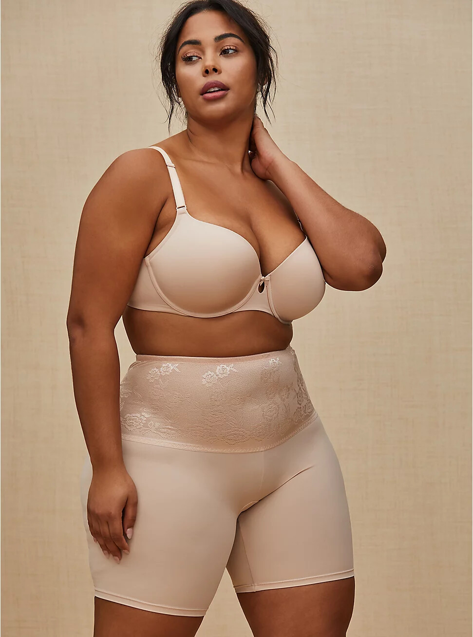 Torrid BEIGE MICROFIBER 360° SMOOTHING high waist short NWT sz 1x 2x 3x 4x plus