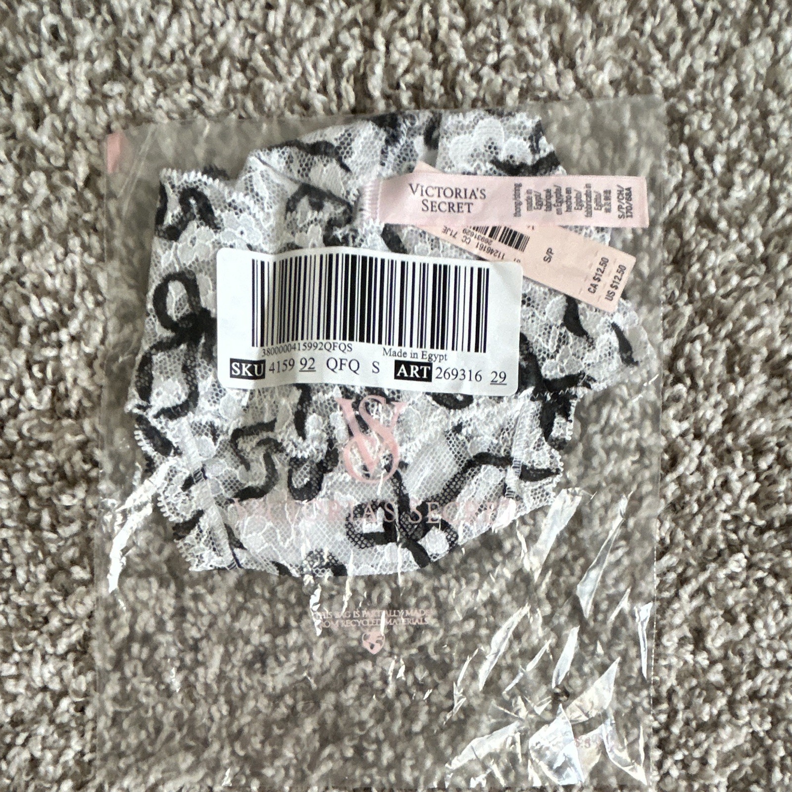 Victoria’s Secret Panties Lot of 5 New Size S Small Thong Lacie V-String Hearts