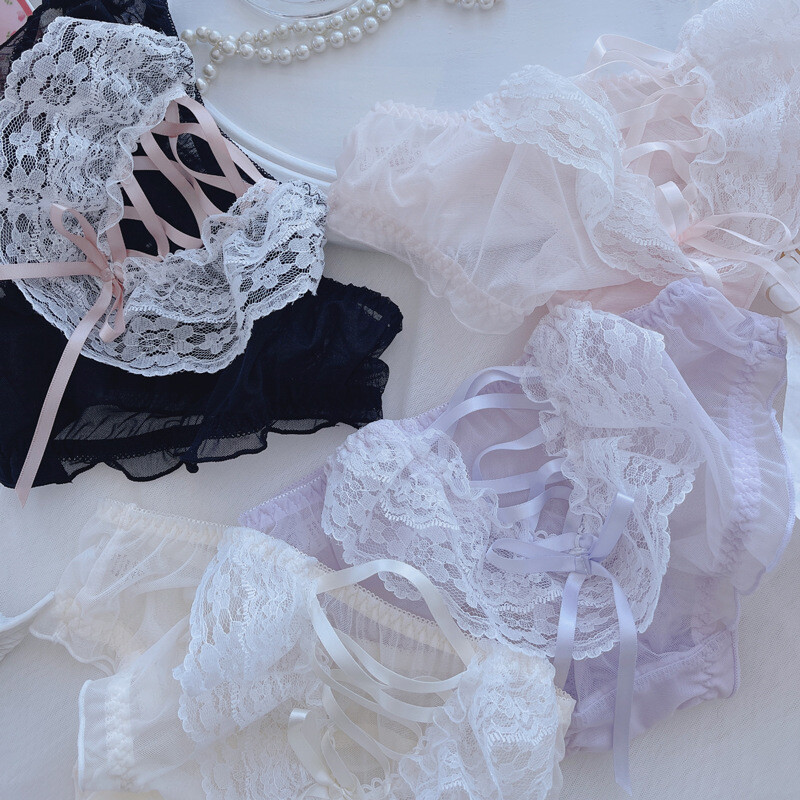 Japanese Lolita Soft Girl Cute Sexy Mesh Breathable Briefs Underpants Panties