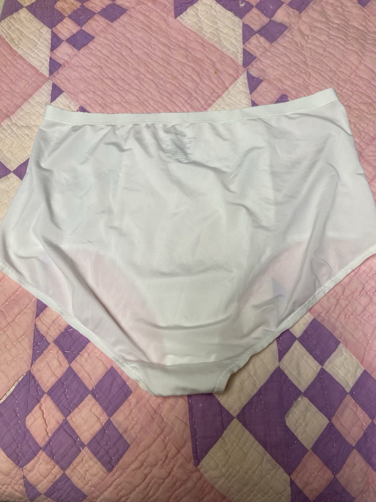 Warners 2XL White “All You Need” Panties Shiny Panel Polyester Blend