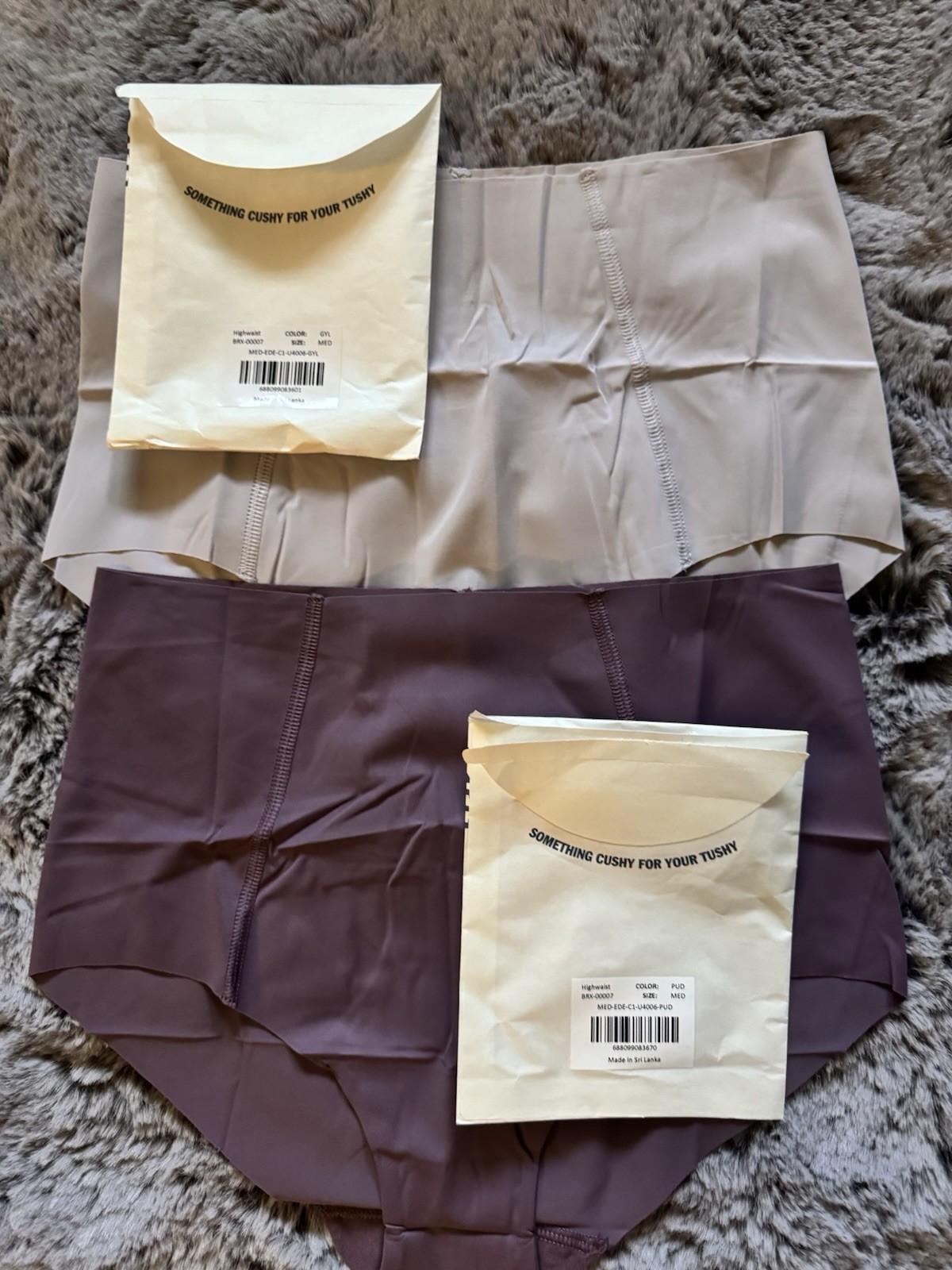 Harper Wilde Medium No-Show High Waist Brief LOT OF 2 Light/Dark Purple Unopened