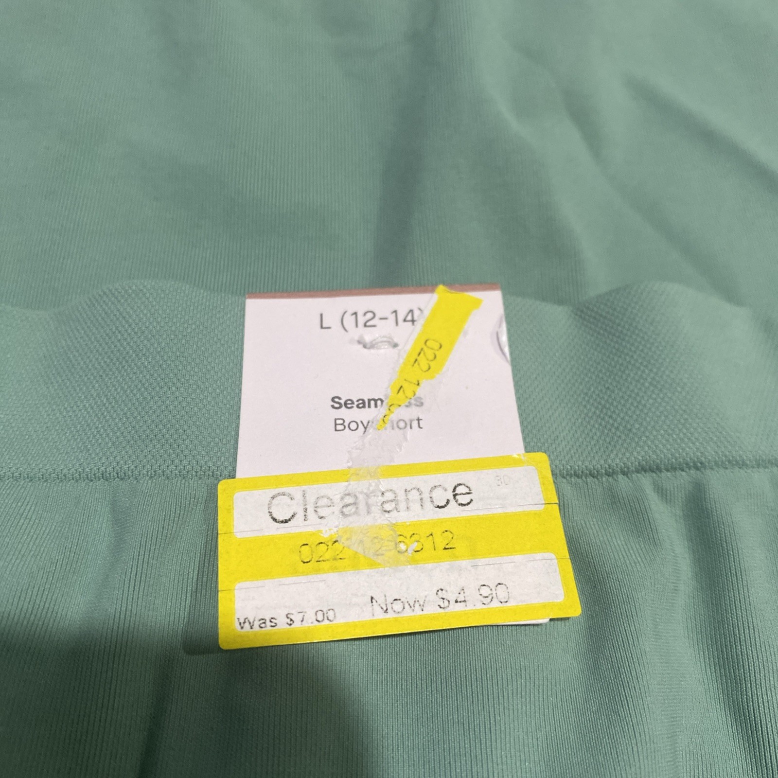 X2 NWT Auden Women’s Seamless Boy Shorts Light Green Size Large (12-14)