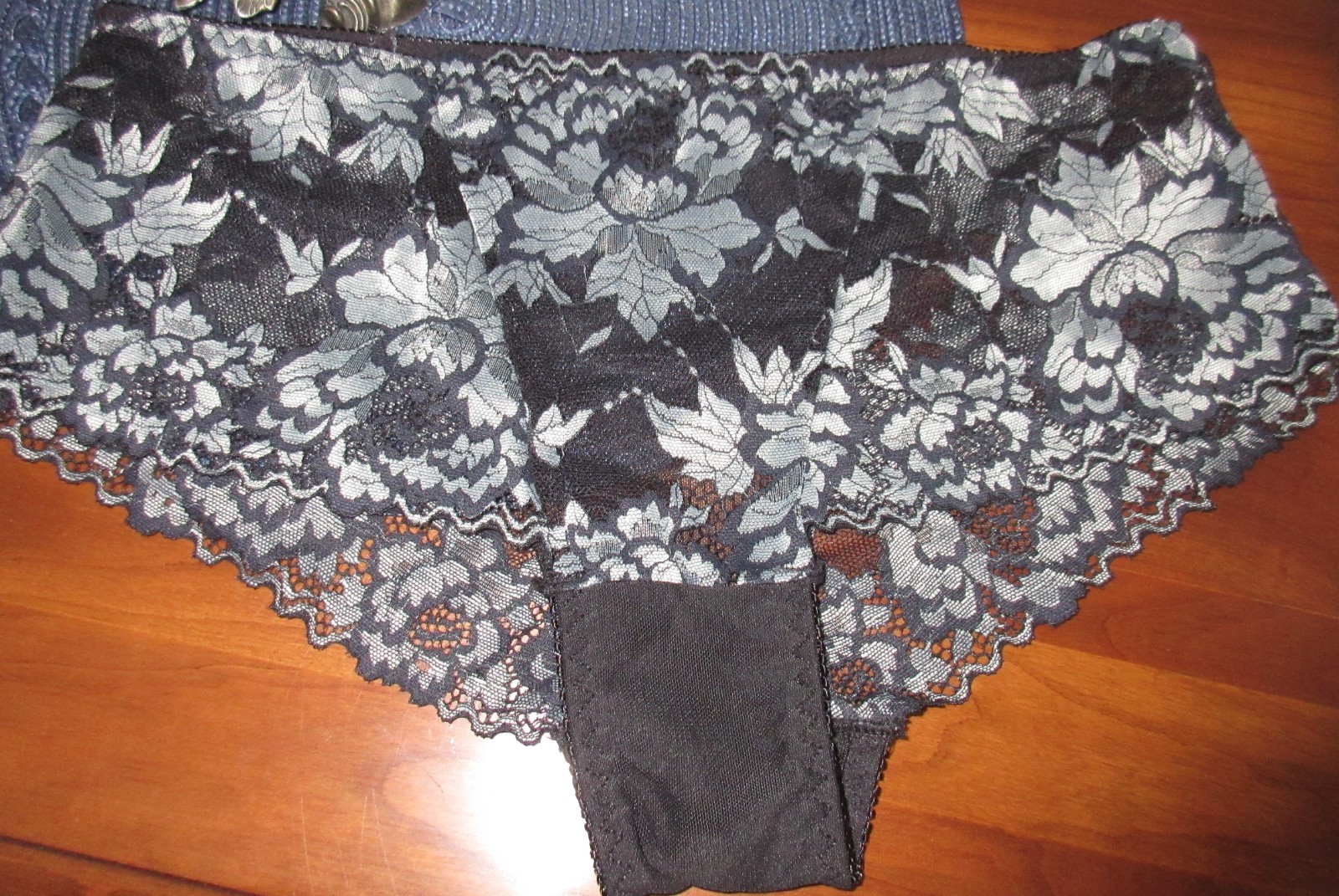 NWOT UNBRANDED lot 3 pairs BLUE & BLACK & RED HIPSTER cheeky panties size 1X