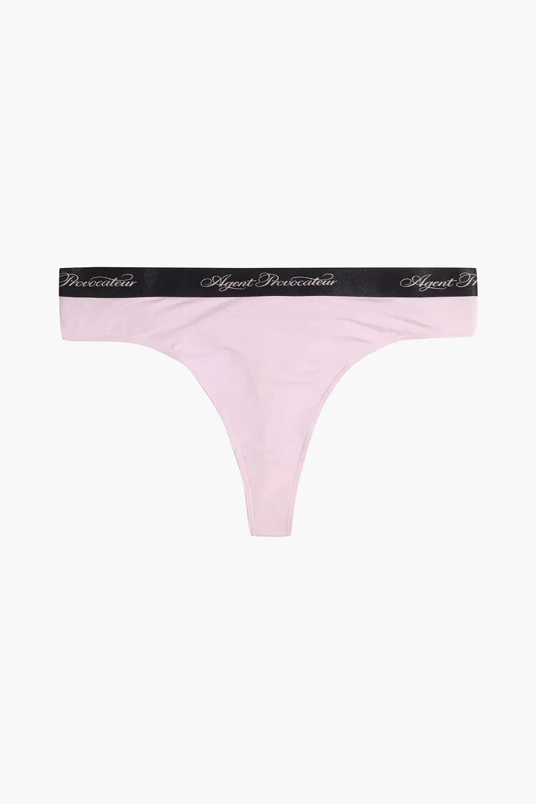 AGENT PROVOCATEUR CLEA SOFT PINK BRANDED THONG LARGE AP4 12-14 BNWT