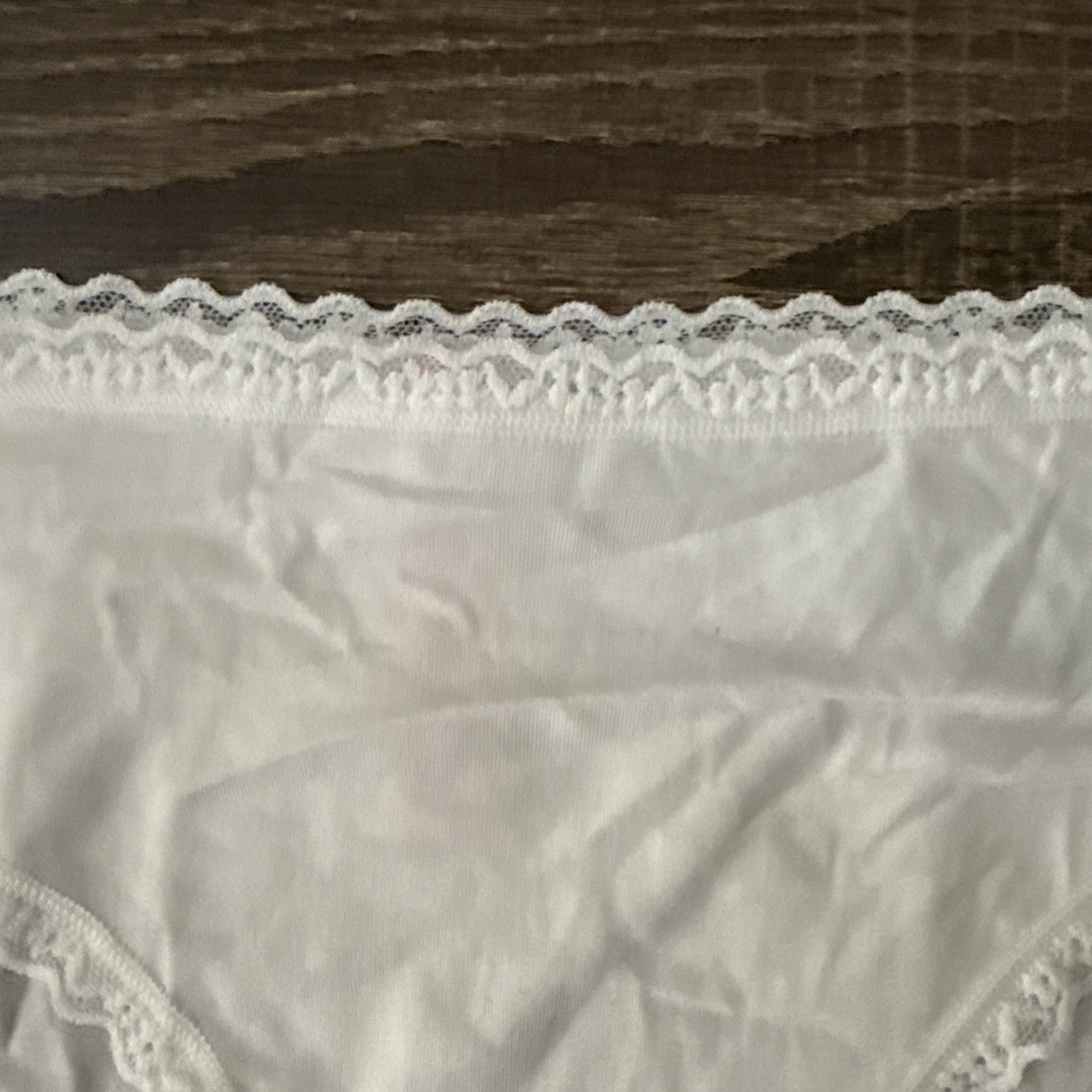 Victoria’s Secret Xl White Lace Trim Brief Panties