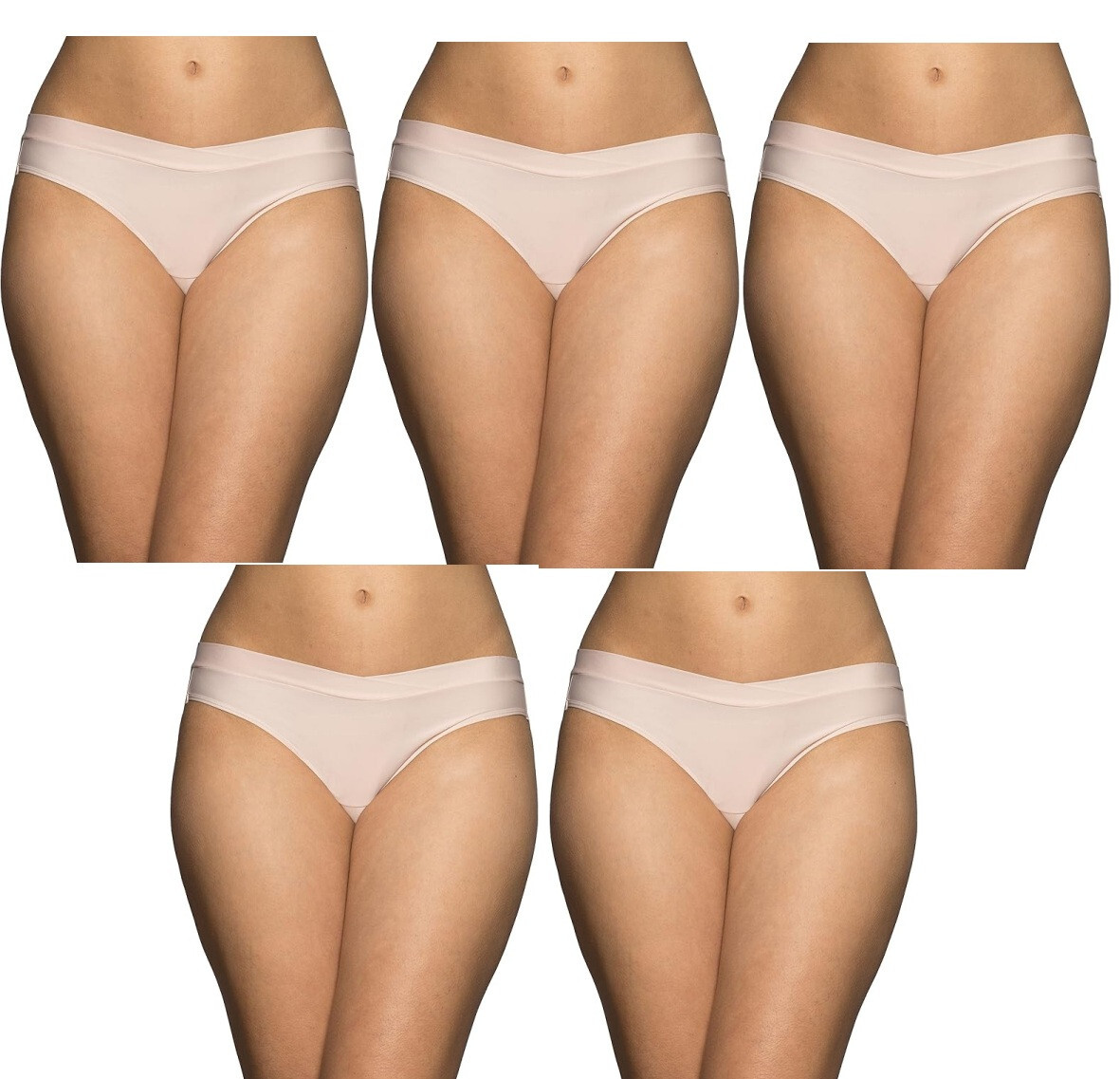 5 Prs Vanity Fair Beyond Comfort Silky Stretch Bikini 18291 Quartz 5-6-7-8