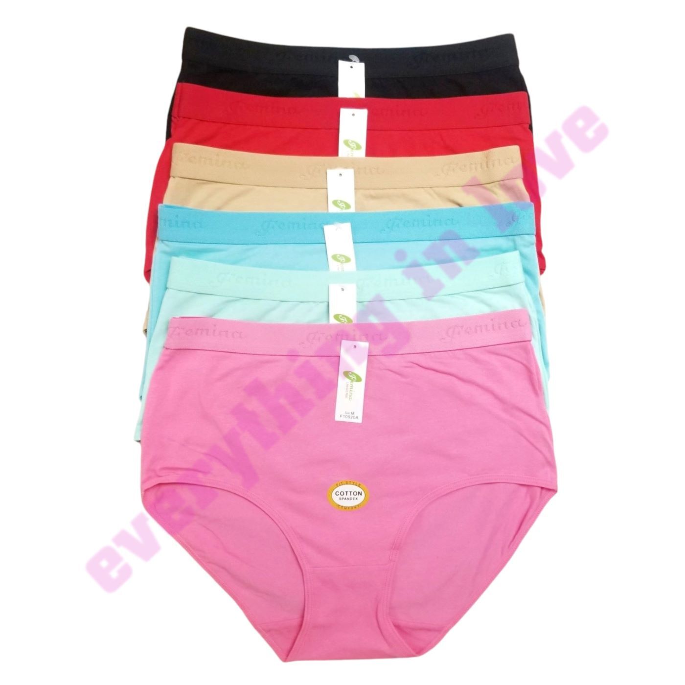 Women Plus Soft Elastic Band Cotton High Waist Comfort Brief Panties Underwears