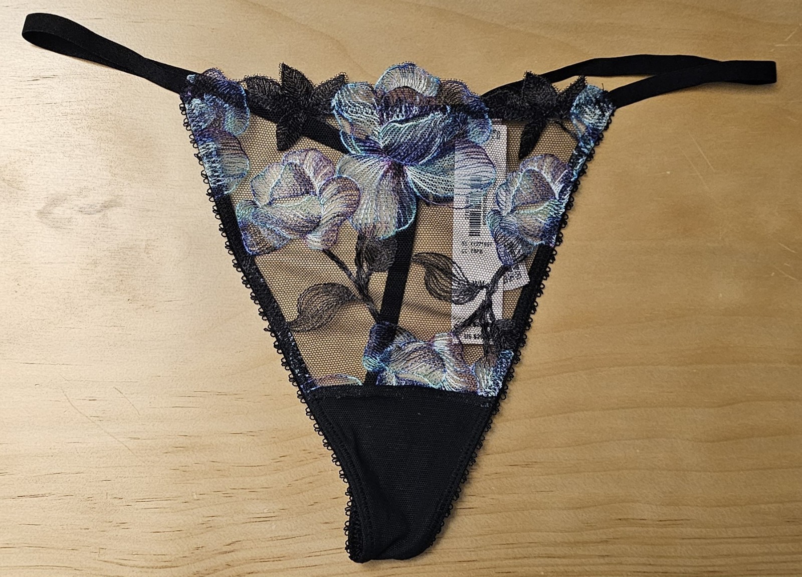 Size Medium Very Sexy V-String Victoria’s Secret Tasseled Black New With Tags