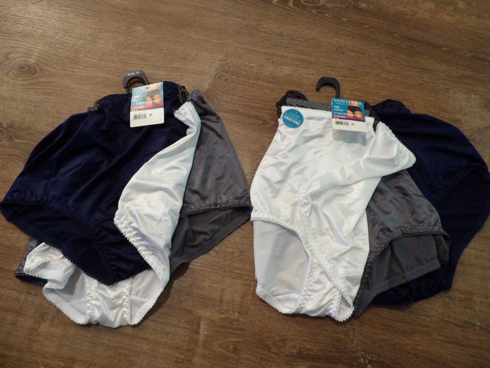 Lot of 6 Vanity Fair 10 3XL Stretch Nylon/Spandex Brief Panties NWT