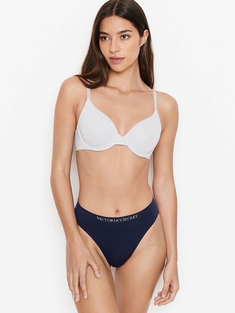 XXL Navy SEAMLESS NO SHOW FULL COVER Victorias Secret High Leg Waist Brief Panty