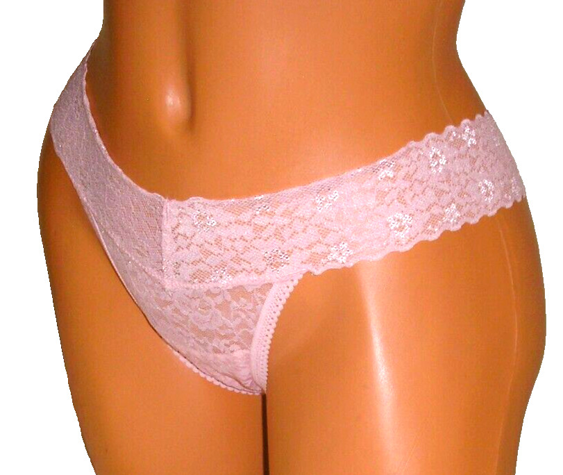 Panties Lingerie Betsy Johnson Pastel Pink Lace Thong Medium Adult Gift