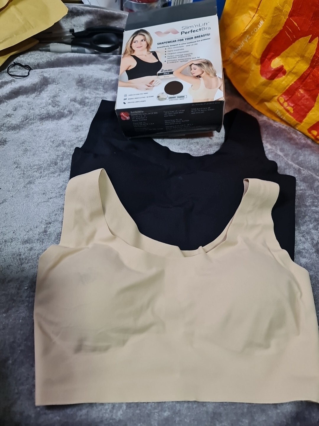 Danoz Slim n Lift Perfect Bra Nude And Black UK Size Medium Brand New In Box X2