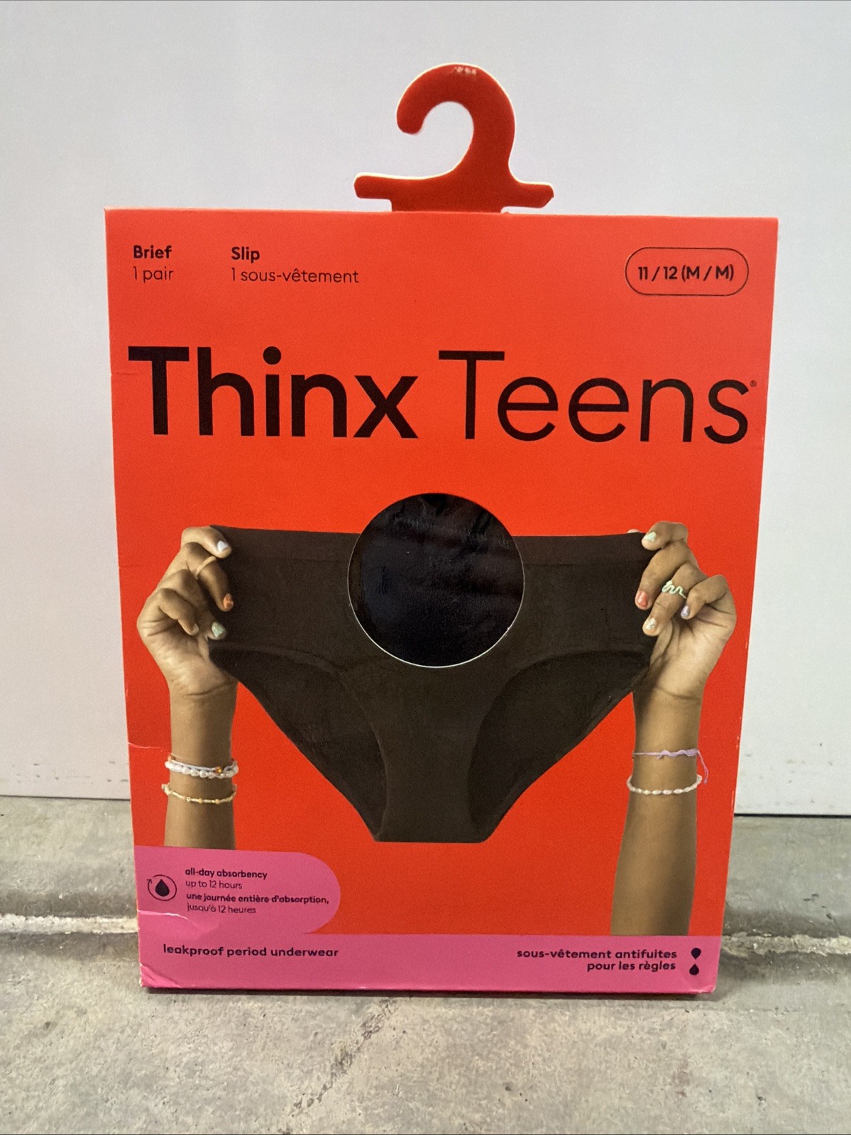 *3 PACK* Thinx Teens Briefs Leakproof Period Underwear, Size M/11-12
