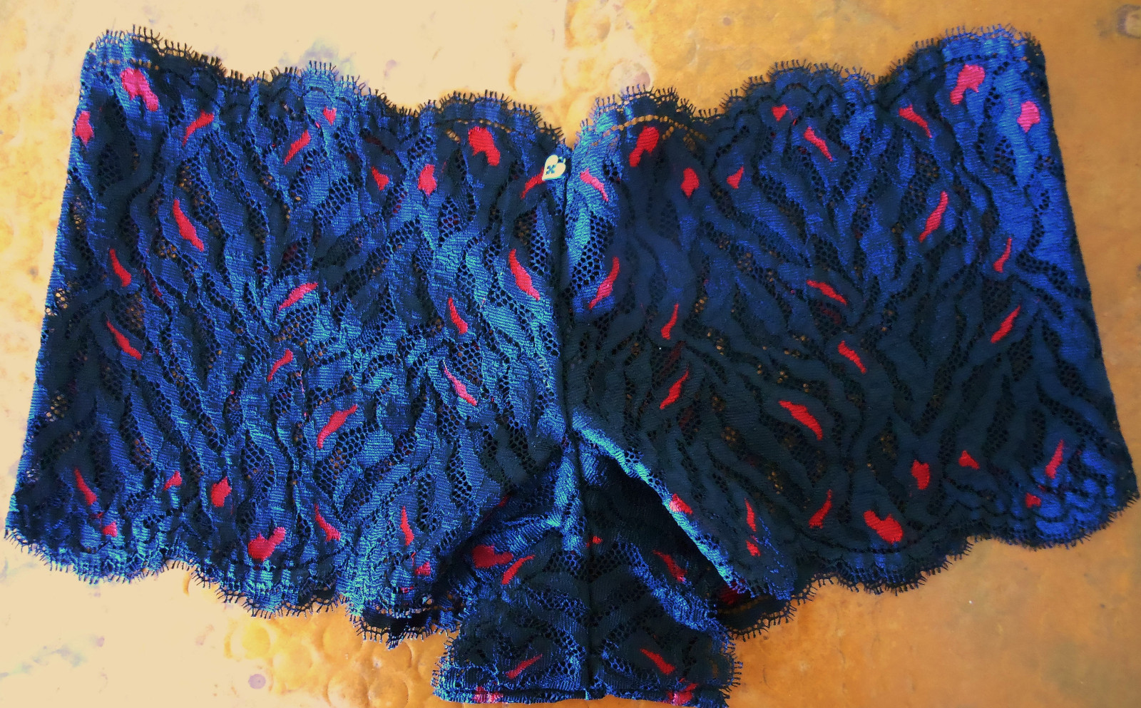 Blackheart ‘Animal Overdye Lace Cheeky’ Panty SM $12.50 Ret SOLD OUT! SEXY !