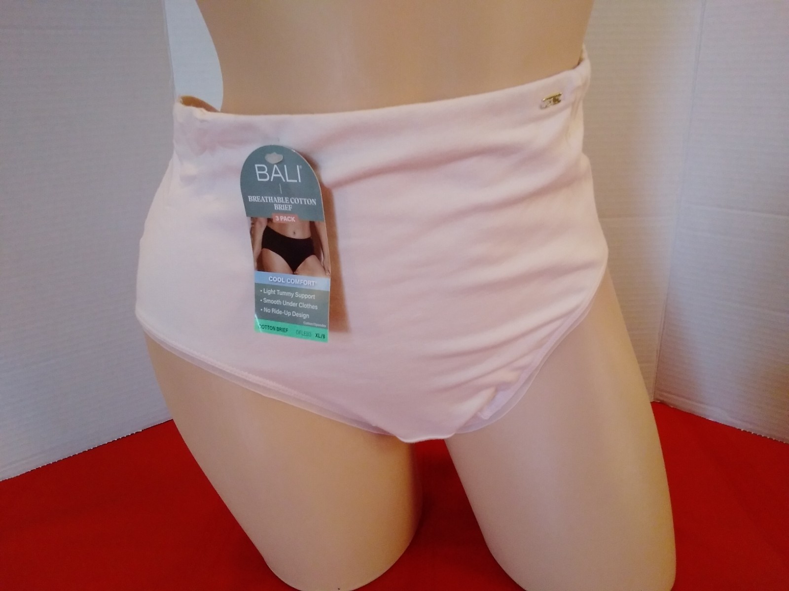 Panties Bali Light Control Shaping Brief Light Pink Peach SZ 8XL Cotton Spandex