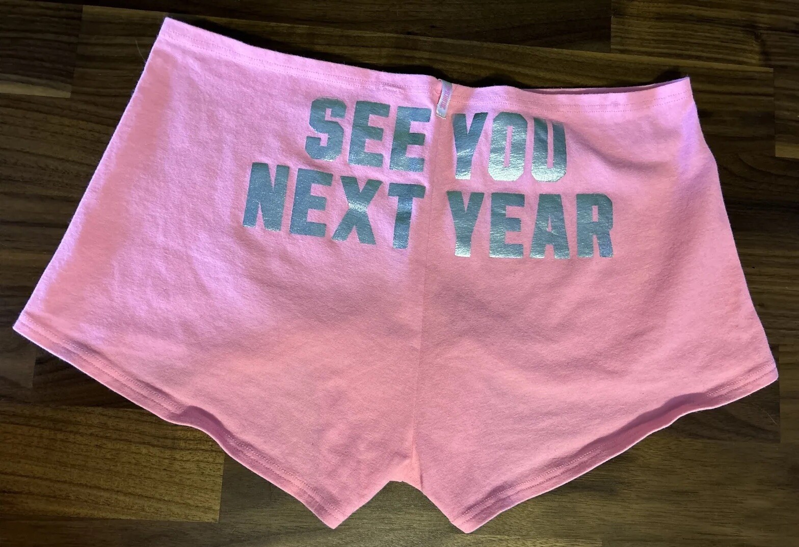 Victorias Secret PINK Extra Low Rise Boyshort See You Next Year Size Large